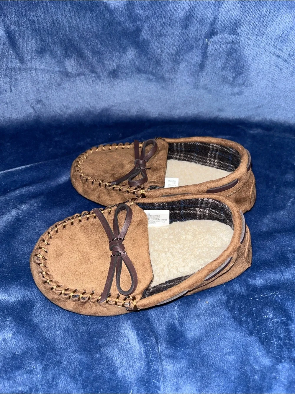 Target Cat&Jack Toddler Boy Size 8T Brown Moccasin House Shoes NWOT
